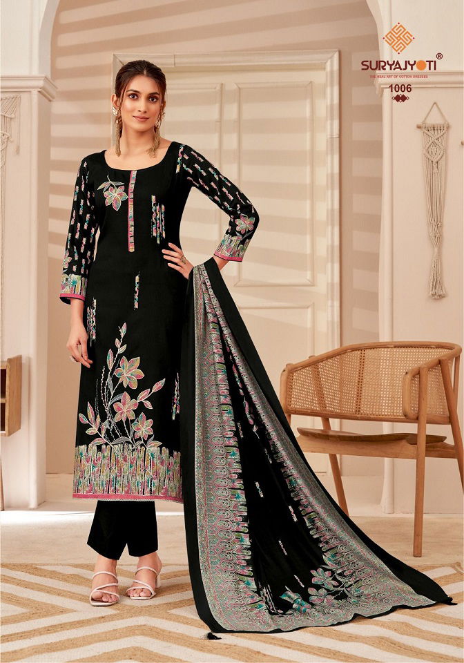 Kaara Vol 1 By Suryajyoti jaam Satin Printed Dress Material Wholesale Online